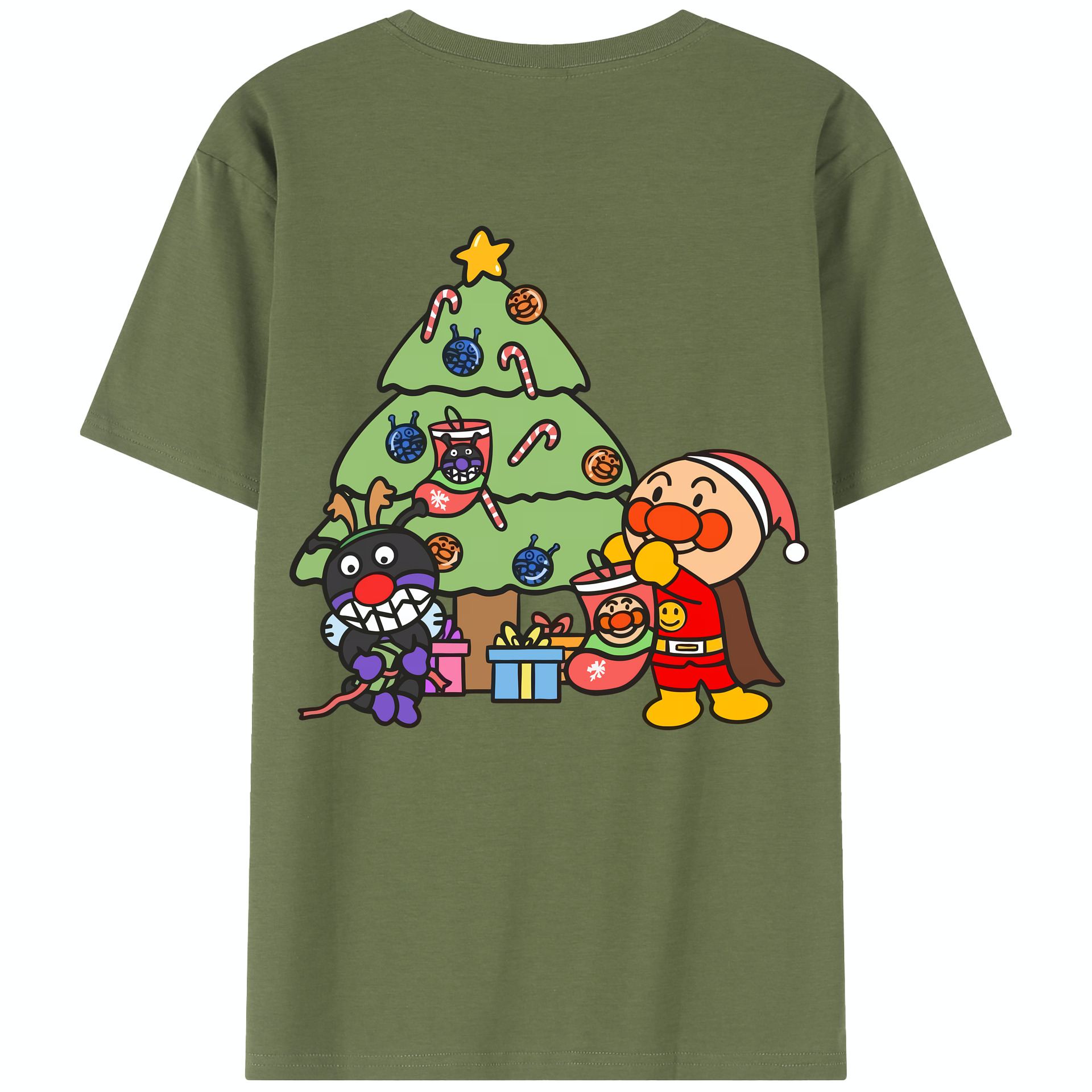 （画像用） アンパンマン Anpanman 綿100％半袖Tシャツ（背面プリント）